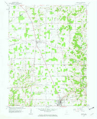 Osgood Indiana Historical topographic map, 1:24000 scale, 7.5 X 7.5 Minute, Year 1961