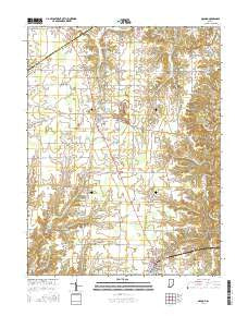 Osgood Indiana Current topographic map, 1:24000 scale, 7.5 X 7.5 Minute, Year 2016