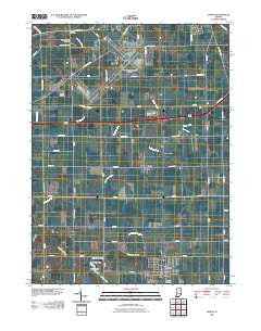 Ossian Indiana Historical topographic map, 1:24000 scale, 7.5 X 7.5 Minute, Year 2010