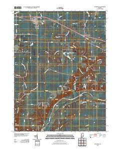 Otterbein Indiana Historical topographic map, 1:24000 scale, 7.5 X 7.5 Minute, Year 2010