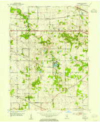 Palmer Indiana Historical topographic map, 1:24000 scale, 7.5 X 7.5 Minute, Year 1953
