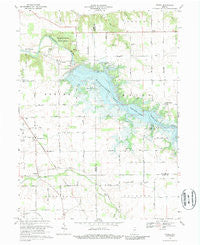 Peoria Indiana Historical topographic map, 1:24000 scale, 7.5 X 7.5 Minute, Year 1969