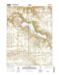 Peoria Indiana Current topographic map, 1:24000 scale, 7.5 X 7.5 Minute, Year 2016