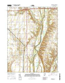 Perrysville Indiana Current topographic map, 1:24000 scale, 7.5 X 7.5 Minute, Year 2016