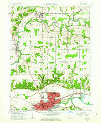 Peru Indiana Historical topographic map, 1:24000 scale, 7.5 X 7.5 Minute, Year 1960