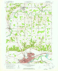 Peru Indiana Historical topographic map, 1:24000 scale, 7.5 X 7.5 Minute, Year 1960
