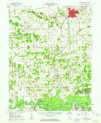 Petersburg Indiana Historical topographic map, 1:24000 scale, 7.5 X 7.5 Minute, Year 1961