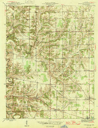 Pierceville Indiana Historical topographic map, 1:24000 scale, 7.5 X 7.5 Minute, Year 1946