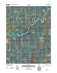 Plainville Indiana Historical topographic map, 1:24000 scale, 7.5 X 7.5 Minute, Year 2011