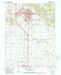 Princeton Indiana Historical topographic map, 1:24000 scale, 7.5 X 7.5 Minute, Year 1959