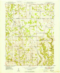 Quincy Indiana Historical topographic map, 1:24000 scale, 7.5 X 7.5 Minute, Year 1949