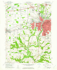 Richmond Indiana Historical topographic map, 1:24000 scale, 7.5 X 7.5 Minute, Year 1960