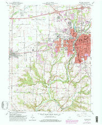 Richmond Indiana Historical topographic map, 1:24000 scale, 7.5 X 7.5 Minute, Year 1960