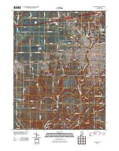 Richmond Indiana Historical topographic map, 1:24000 scale, 7.5 X 7.5 Minute, Year 2010