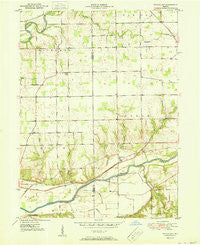 Richvalley Indiana Historical topographic map, 1:24000 scale, 7.5 X 7.5 Minute, Year 1951
