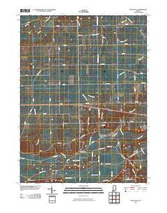 Richvalley Indiana Historical topographic map, 1:24000 scale, 7.5 X 7.5 Minute, Year 2010