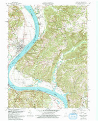 Rising Sun Indiana Historical topographic map, 1:24000 scale, 7.5 X 7.5 Minute, Year 1981
