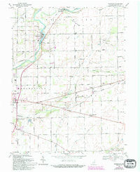 Riverwood Indiana Historical topographic map, 1:24000 scale, 7.5 X 7.5 Minute, Year 1969