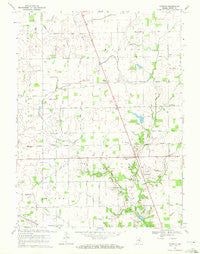 Rosston Indiana Historical topographic map, 1:24000 scale, 7.5 X 7.5 Minute, Year 1969