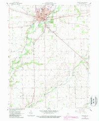 Rushville Indiana Historical topographic map, 1:24000 scale, 7.5 X 7.5 Minute, Year 1959