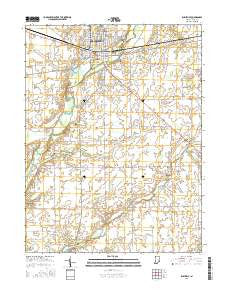 Rushville Indiana Current topographic map, 1:24000 scale, 7.5 X 7.5 Minute, Year 2016