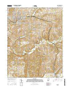 Salem Indiana Current topographic map, 1:24000 scale, 7.5 X 7.5 Minute, Year 2016