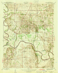 Sandy Hook Indiana Historical topographic map, 1:24000 scale, 7.5 X 7.5 Minute, Year 1945