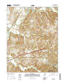 Scotland Indiana Current topographic map, 1:24000 scale, 7.5 X 7.5 Minute, Year 2016
