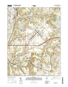 Seelyville Indiana Current topographic map, 1:24000 scale, 7.5 X 7.5 Minute, Year 2016