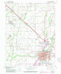 Shelbyville Indiana Historical topographic map, 1:24000 scale, 7.5 X 7.5 Minute, Year 1962