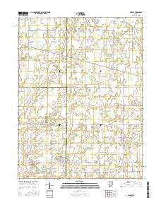 Shirley Indiana Current topographic map, 1:24000 scale, 7.5 X 7.5 Minute, Year 2016