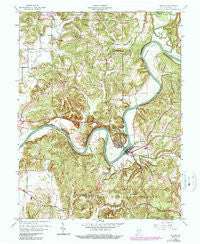 Shoals Indiana Historical topographic map, 1:24000 scale, 7.5 X 7.5 Minute, Year 1960