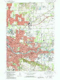 South Bend East Indiana Historical topographic map, 1:24000 scale, 7.5 X 7.5 Minute, Year 1969
