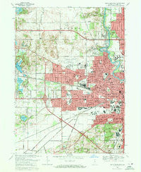 South Bend West Indiana Historical topographic map, 1:24000 scale, 7.5 X 7.5 Minute, Year 1969