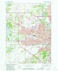 South Bend West Indiana Historical topographic map, 1:24000 scale, 7.5 X 7.5 Minute, Year 1969