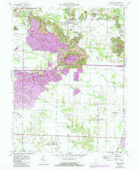 Staunton Indiana Historical topographic map, 1:24000 scale, 7.5 X 7.5 Minute, Year 1958