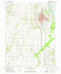 Sullivan Indiana Historical topographic map, 1:24000 scale, 7.5 X 7.5 Minute, Year 1974