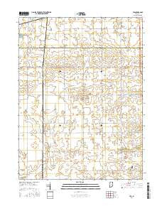 Tab Indiana Current topographic map, 1:24000 scale, 7.5 X 7.5 Minute, Year 2016