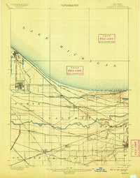 Toleston Indiana Historical topographic map, 1:62500 scale, 15 X 15 Minute, Year 1900