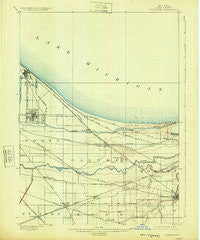 Toleston Indiana Historical topographic map, 1:62500 scale, 15 X 15 Minute, Year 1900