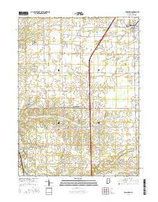 Van Buren Indiana Current topographic map, 1:24000 scale, 7.5 X 7.5 Minute, Year 2016