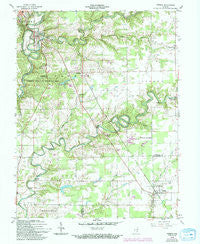 Vernon Indiana Historical topographic map, 1:24000 scale, 7.5 X 7.5 Minute, Year 1959