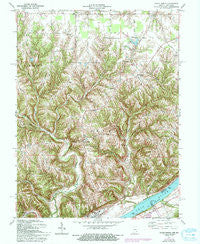 Vevay North Indiana Historical topographic map, 1:24000 scale, 7.5 X 7.5 Minute, Year 1971