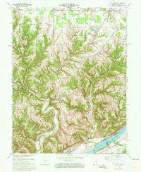 Vevay North Indiana Historical topographic map, 1:24000 scale, 7.5 X 7.5 Minute, Year 1971