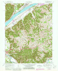 Vevay South Indiana Historical topographic map, 1:24000 scale, 7.5 X 7.5 Minute, Year 1967