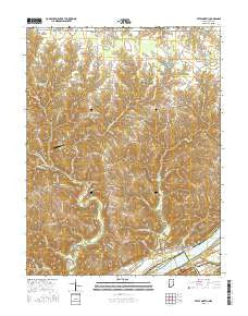 Vevay North Indiana Current topographic map, 1:24000 scale, 7.5 X 7.5 Minute, Year 2016