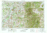 Vincennes Indiana Historical topographic map, 1:250000 scale, 1 X 2 Degree, Year 1956