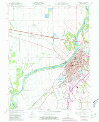 Vincennes Indiana Historical topographic map, 1:24000 scale, 7.5 X 7.5 Minute, Year 1965