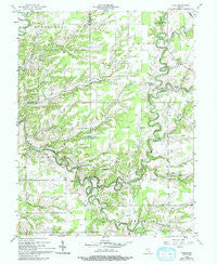 Volga Indiana Historical topographic map, 1:24000 scale, 7.5 X 7.5 Minute, Year 1956