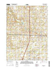Waterloo Indiana Current topographic map, 1:24000 scale, 7.5 X 7.5 Minute, Year 2016